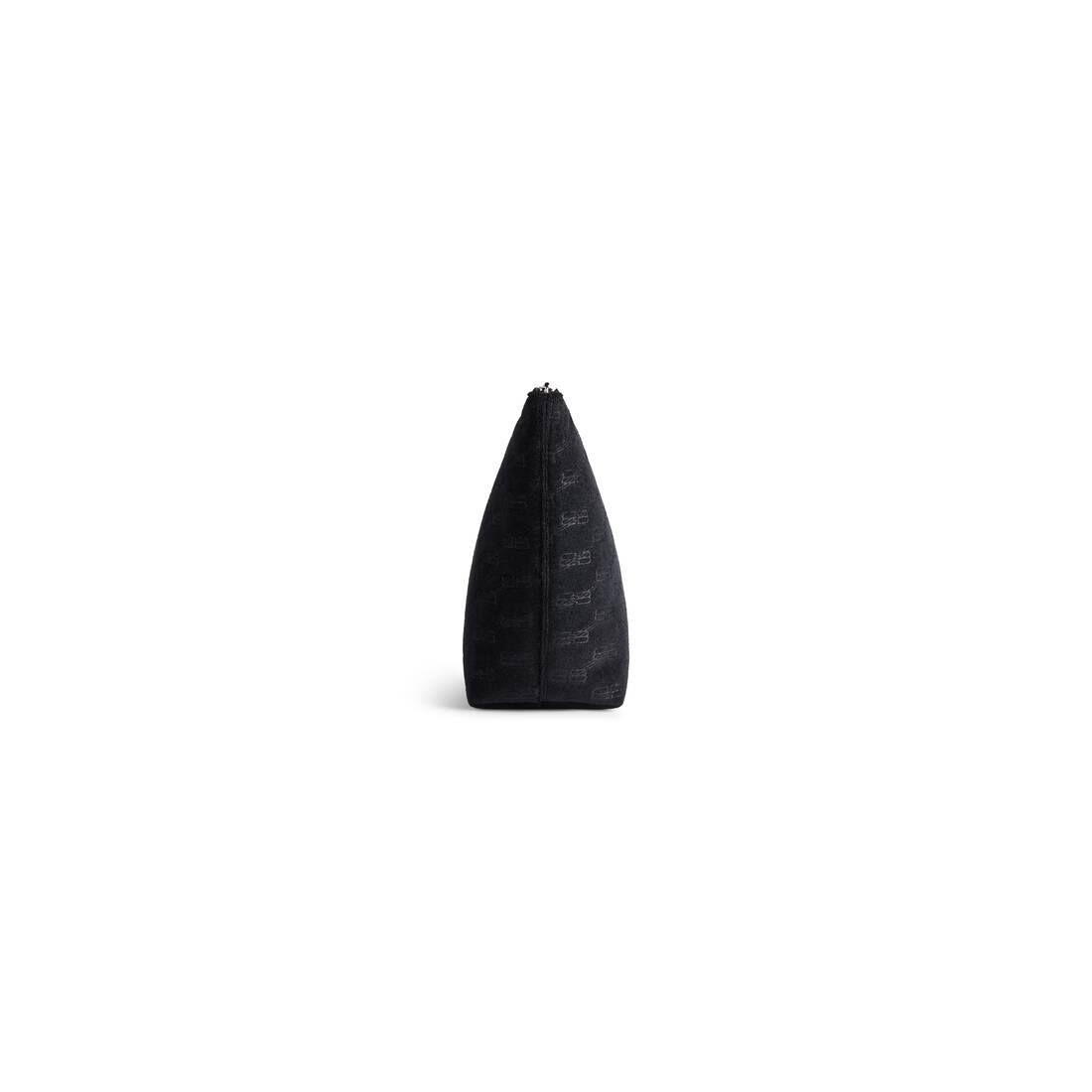Women's Jumbo Medium Pouch Bb Monogram Sponge Fabric in Black - 3