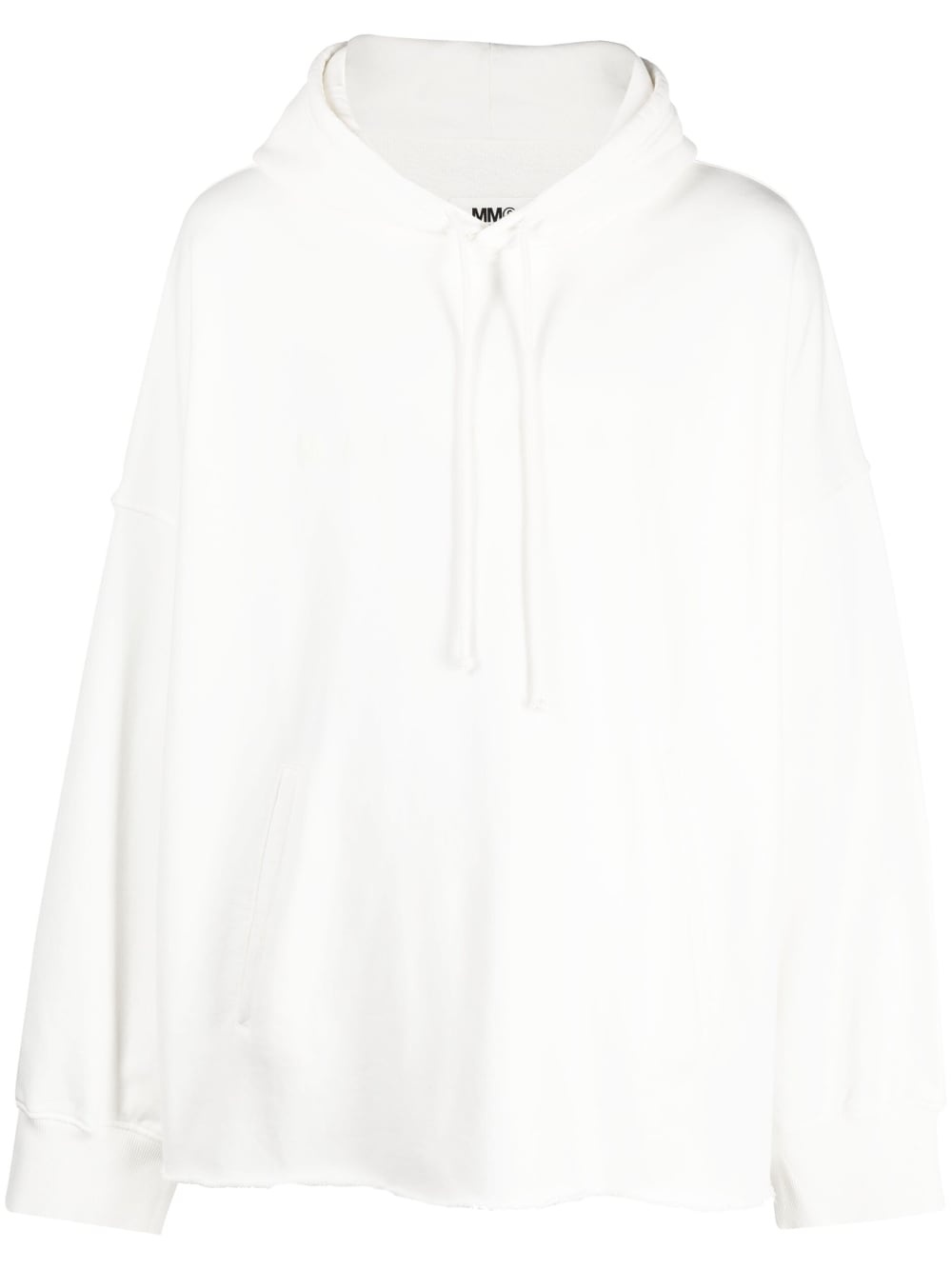 raw-cut hem hoodie - 2