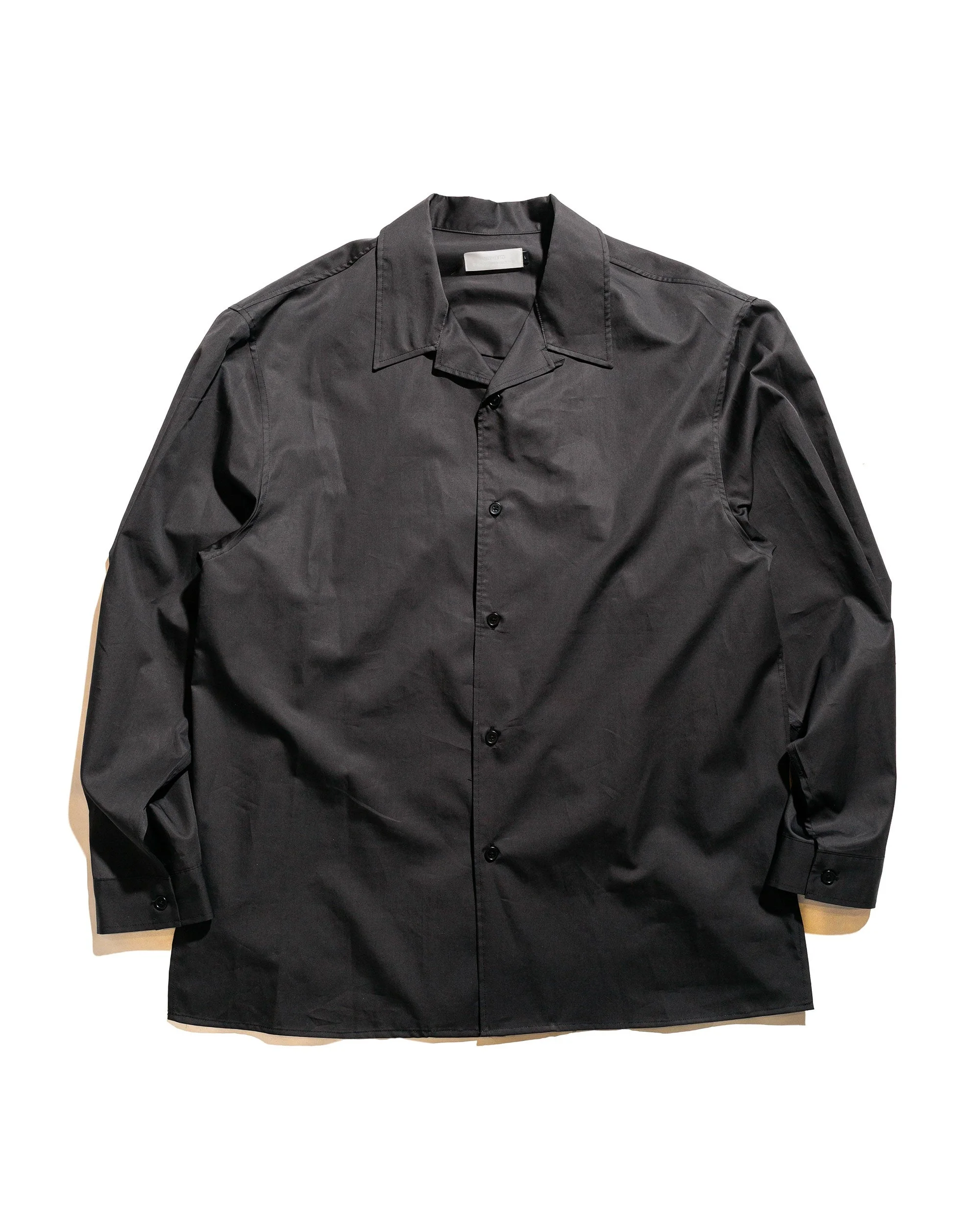 Open Collar Shirts Black - 1