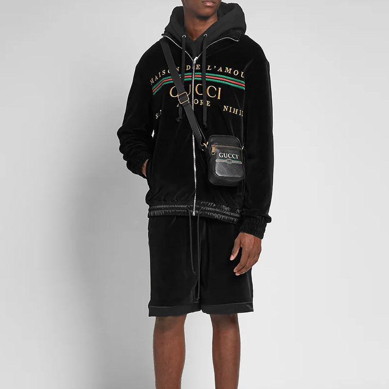 Gucci Chenille Embroidered Zip Up Black Jacket 595533-XJBTD-1082 - 5