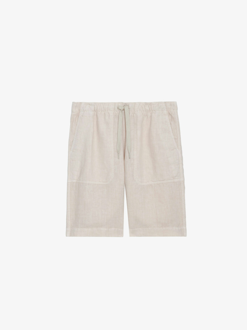Pixel Linen Bermuda Shorts - 1