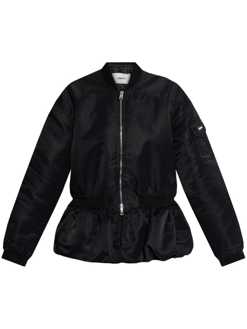 gathered-hem bomber jacket 1