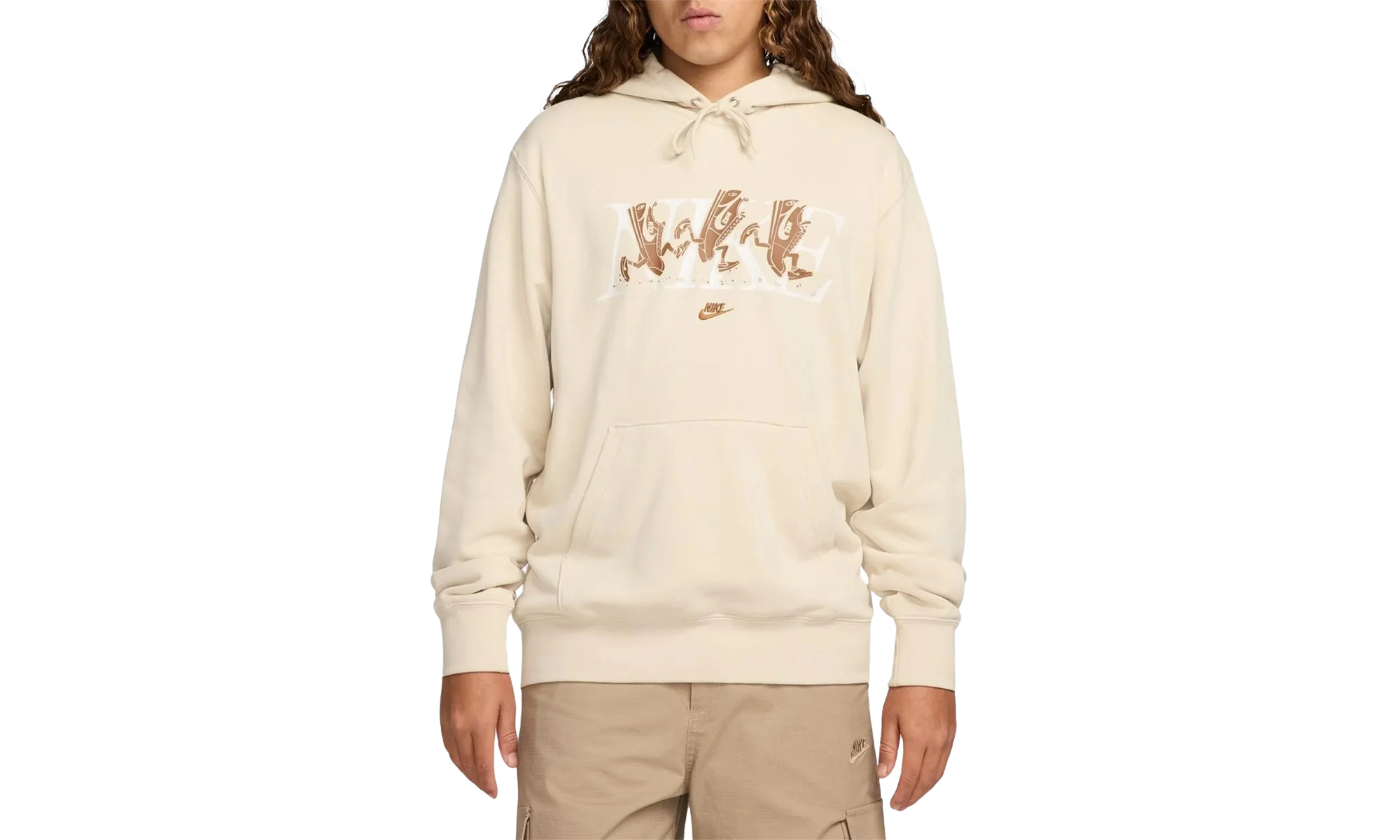 Club French Terry Hoodie "SAIL / BROWN" - 1