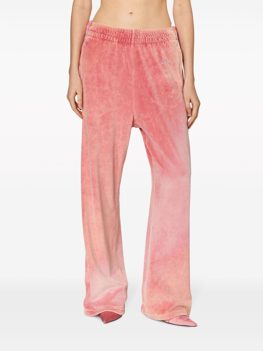 low-rise velvet trousers - 3