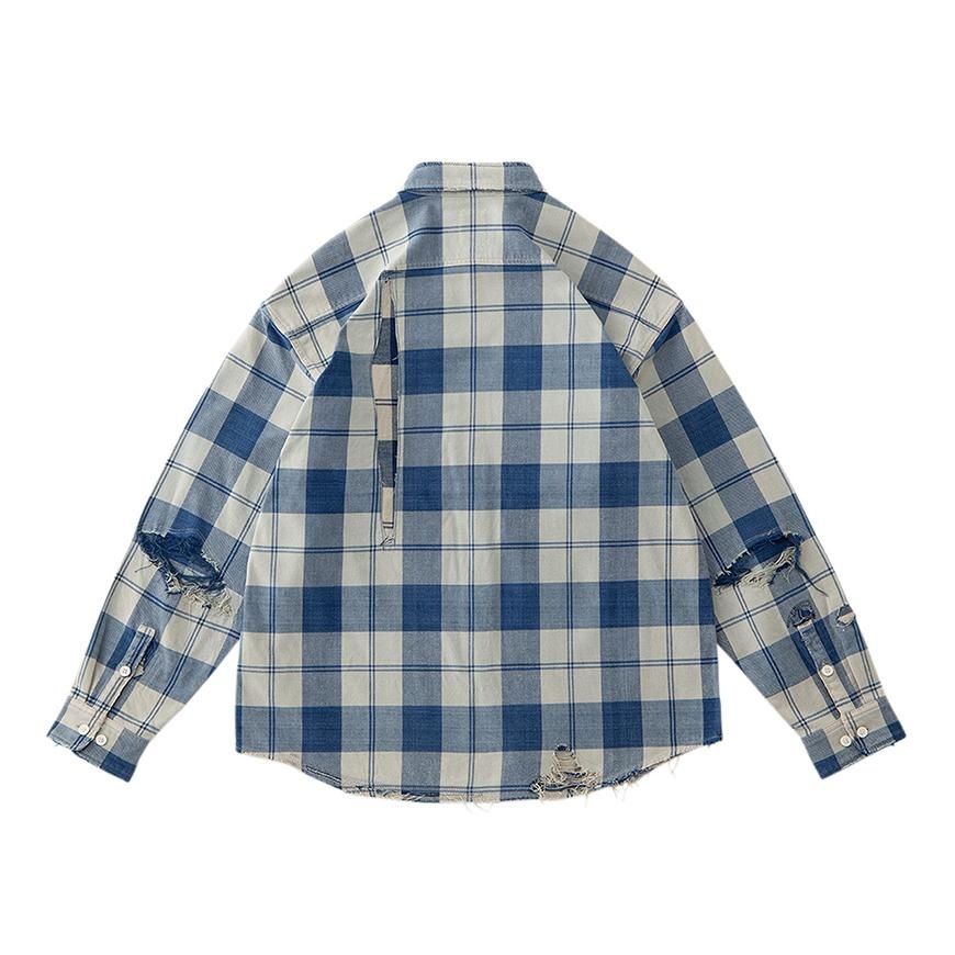 visvim LUMBER CHECK L/S CRASH IVORY | REVERSIBLE