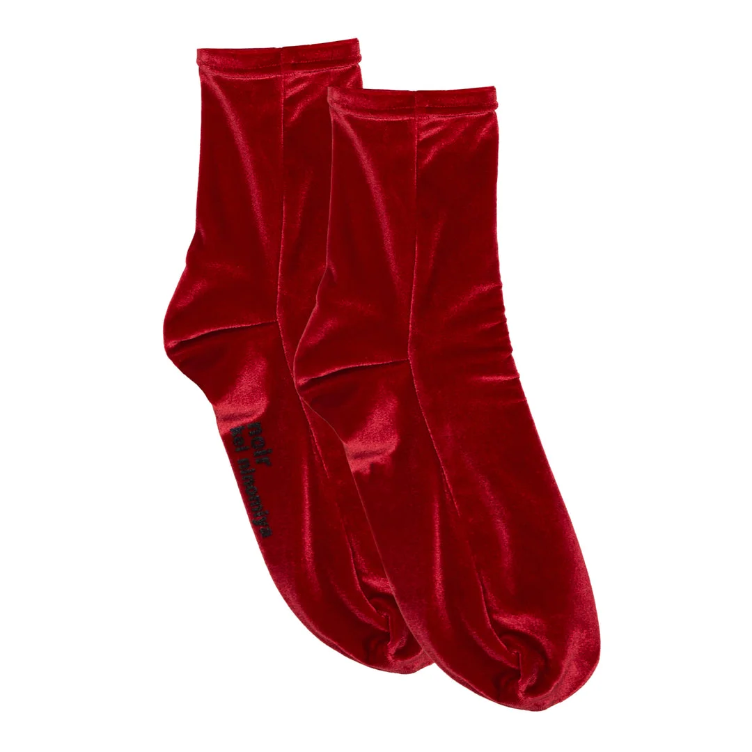 Black Velour Socks - 1