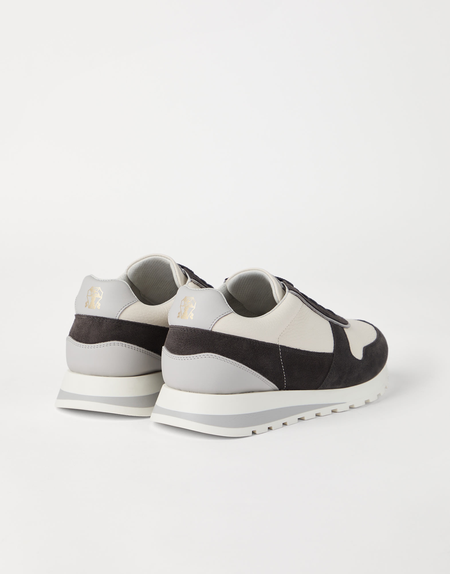 Washed suede and calfskin runners - 2
