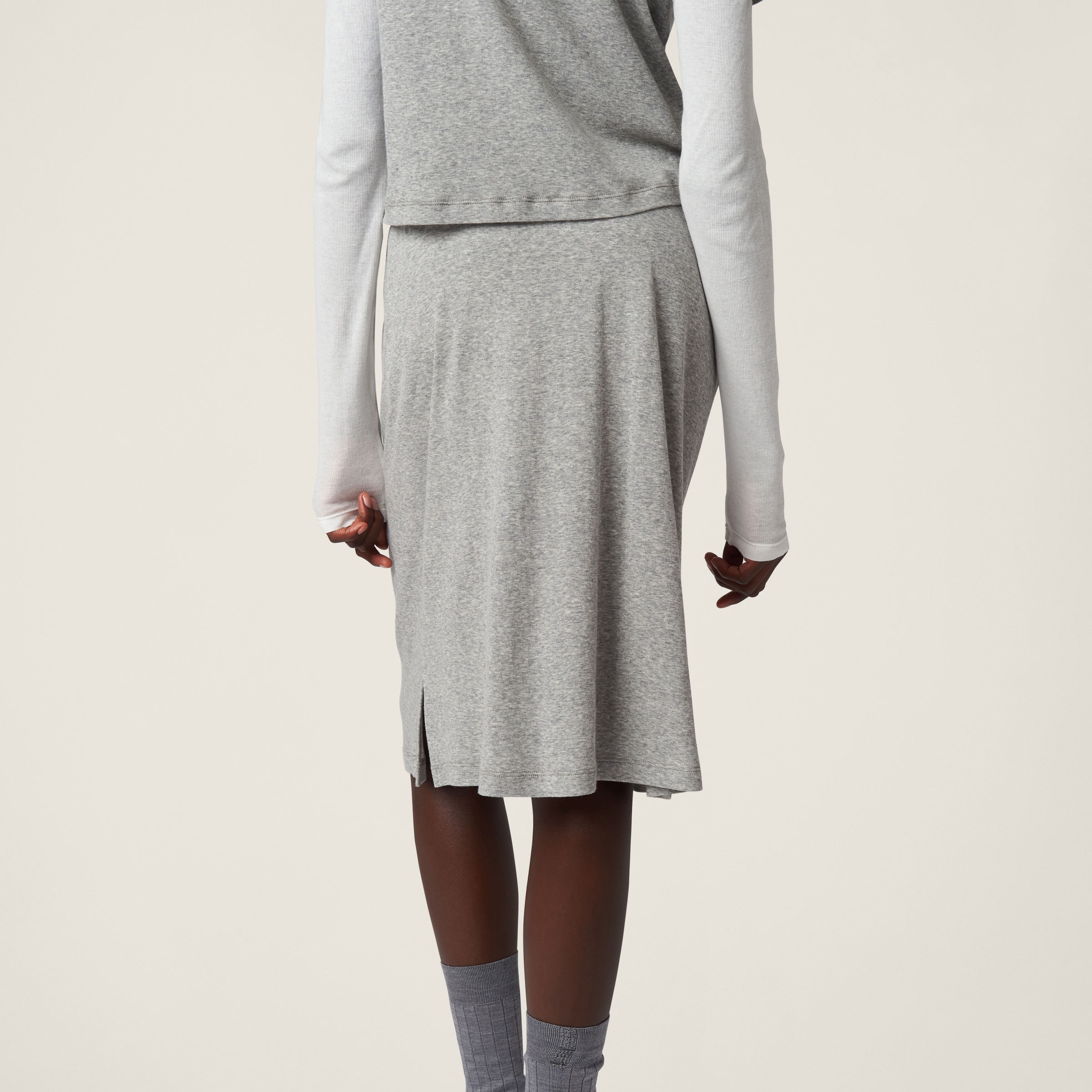 Ribbed jersey skirt - 3