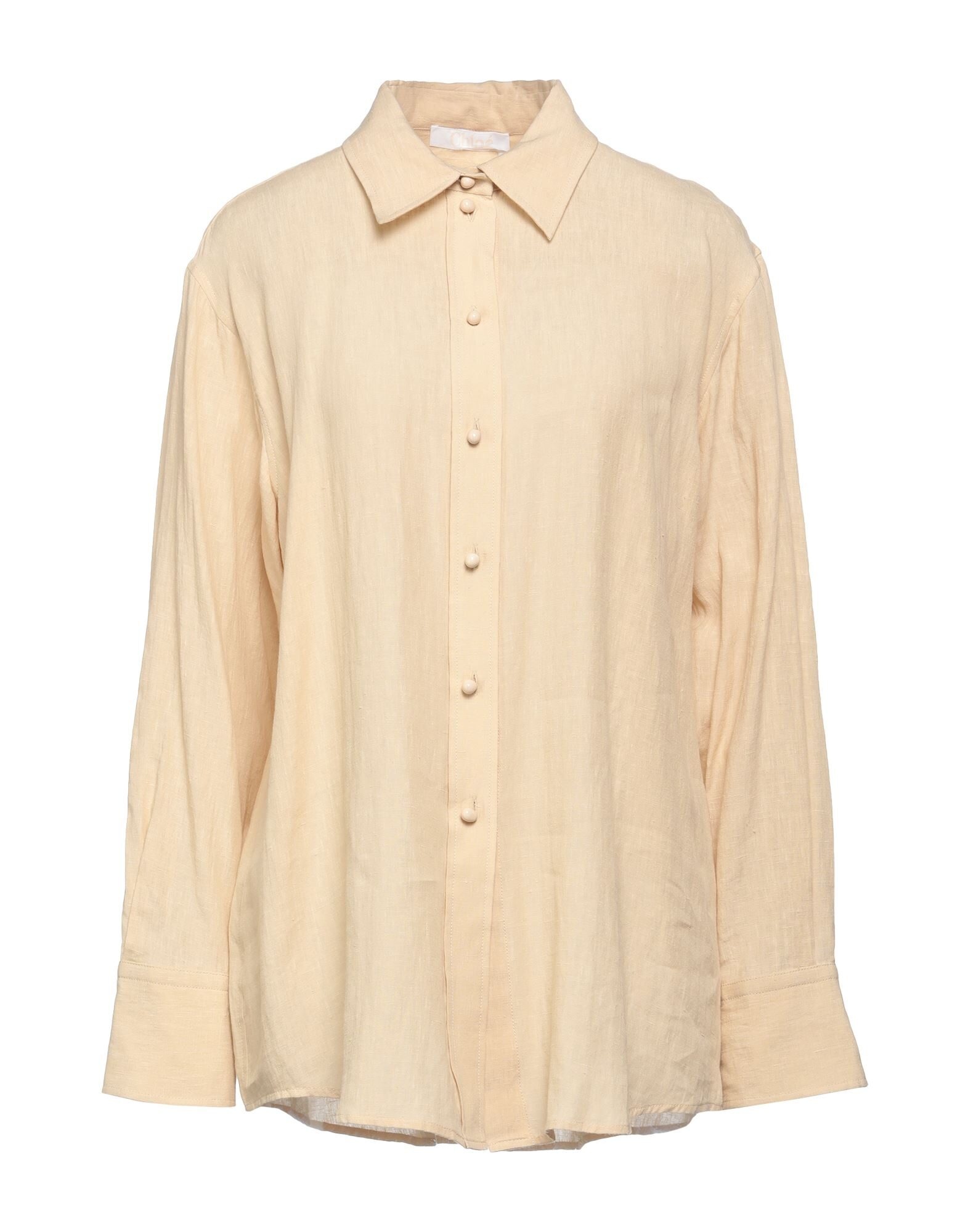 Beige Women's Linen Shirt - 1