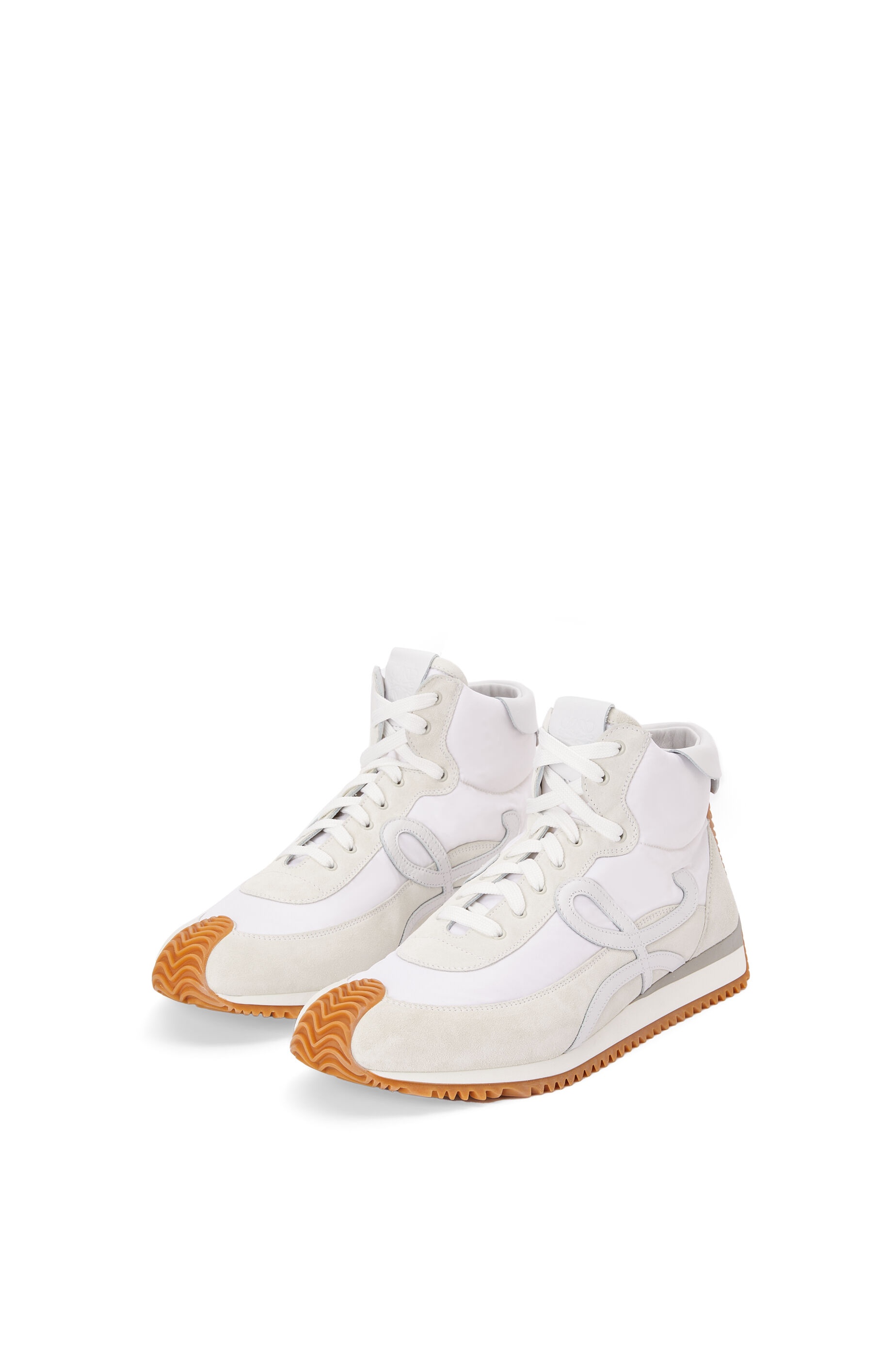 High top Flow runner in nylon and suede - 2