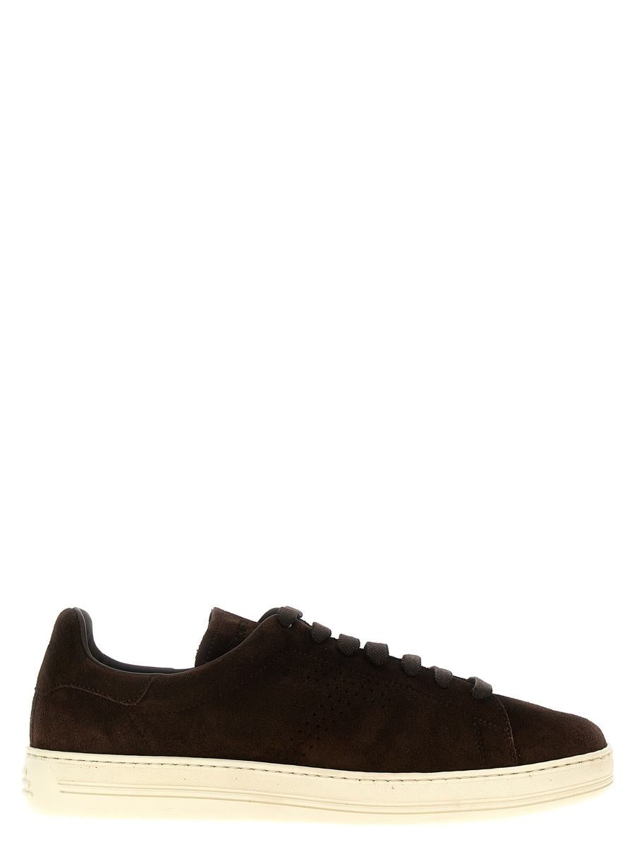 Tom Ford TOM FORD LOGO SUEDE SNEAKERS - 1