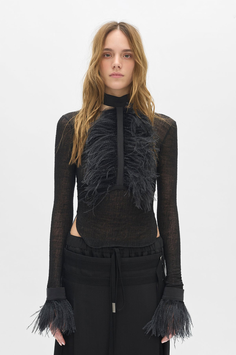 Vaya Cuffs With Frisee Feather 1