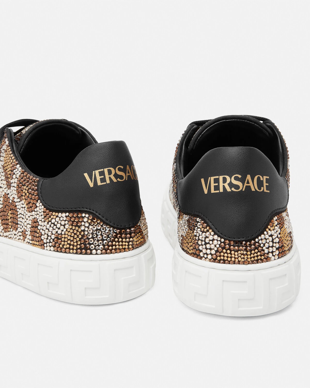 Crystal Leopard Greca Sneakers - 6