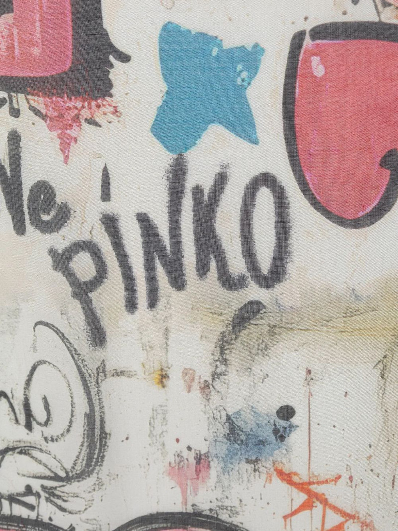 PINKO logo-print scarf outlook