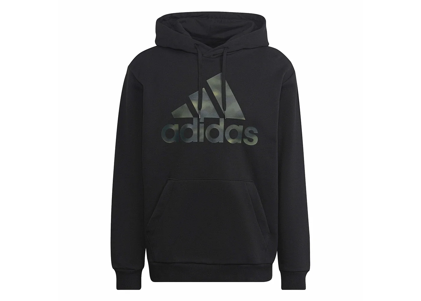 adidas Essentials Camo Print French Terry Hoodie Black - 1
