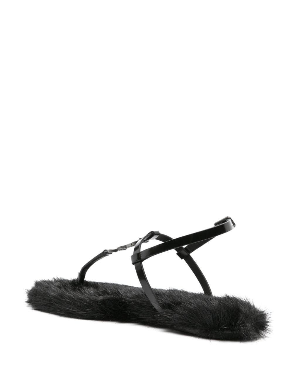 Cassandra faux fur-lined sandals - 3