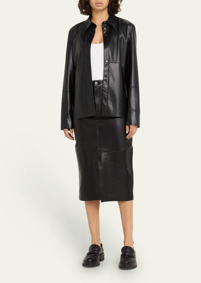 FRAME The Leather Midaxi Skirt outlook
