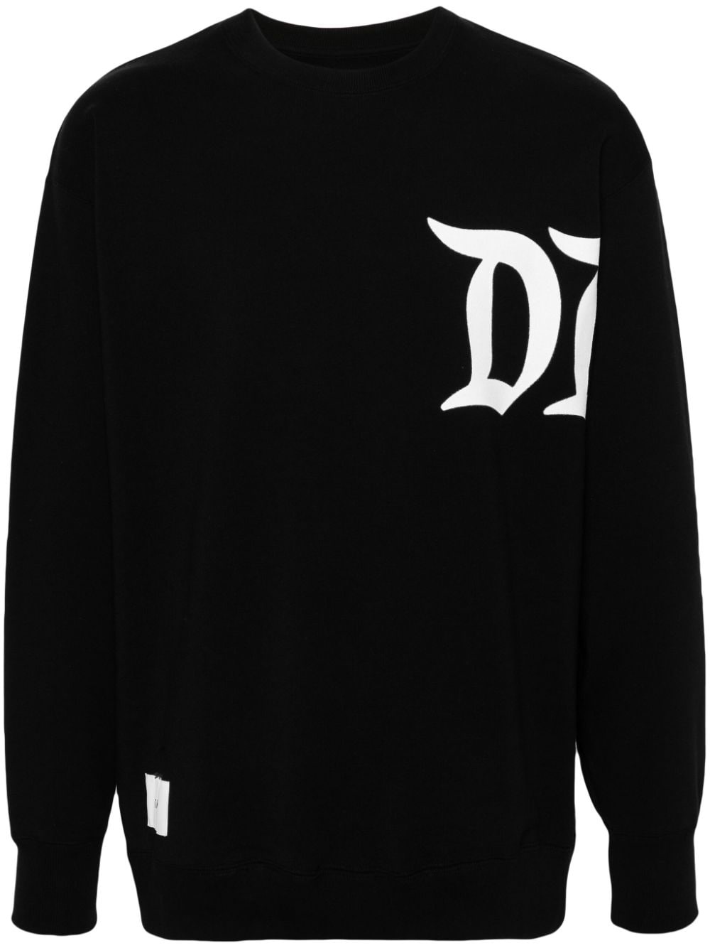 crew-neck cotton sweatshirt - 1