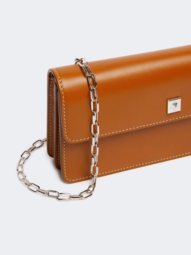 Max Mara CLUTCHY Leather phone pouch - RUST outlook