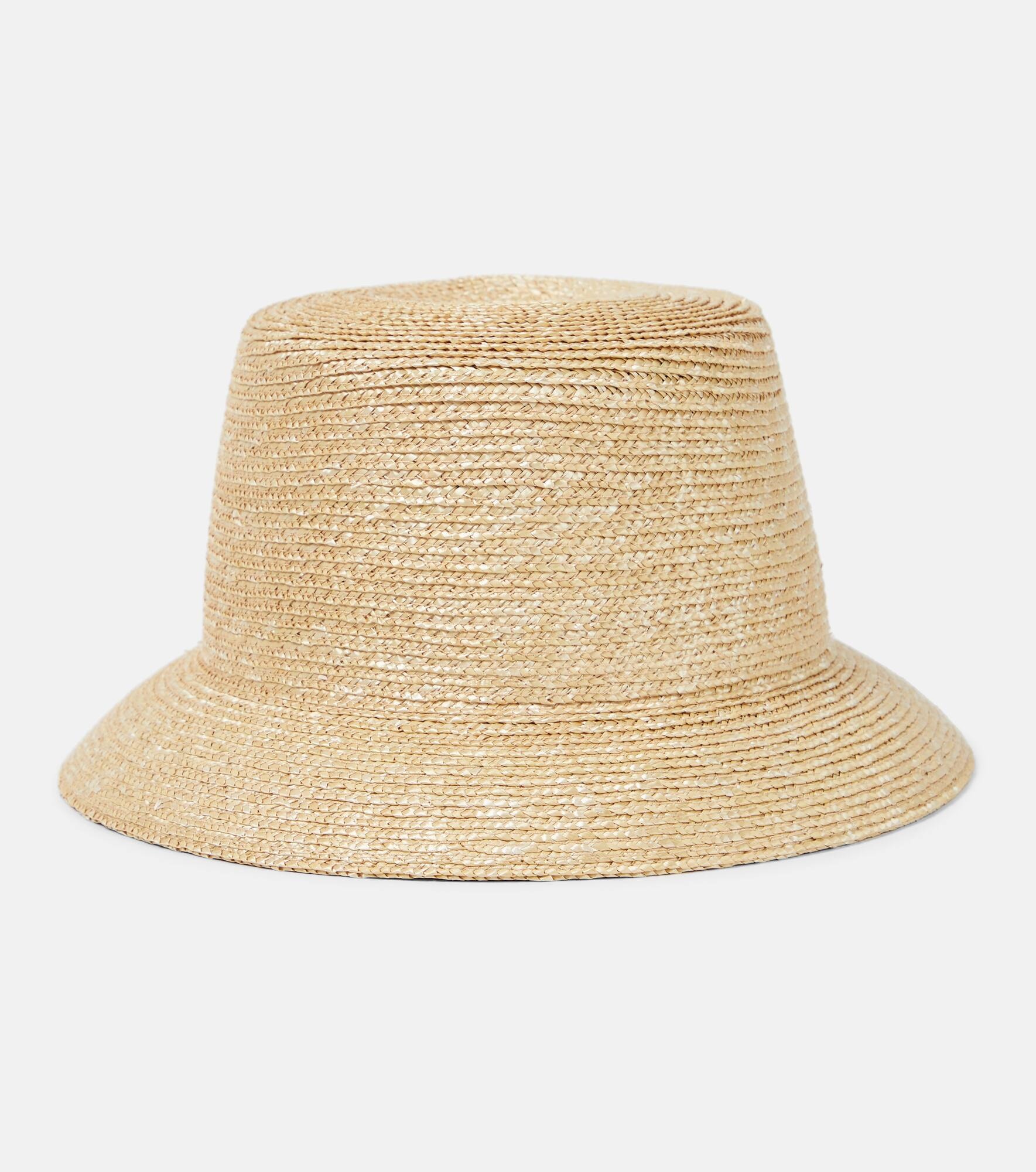 Logo straw bucket hat - 1