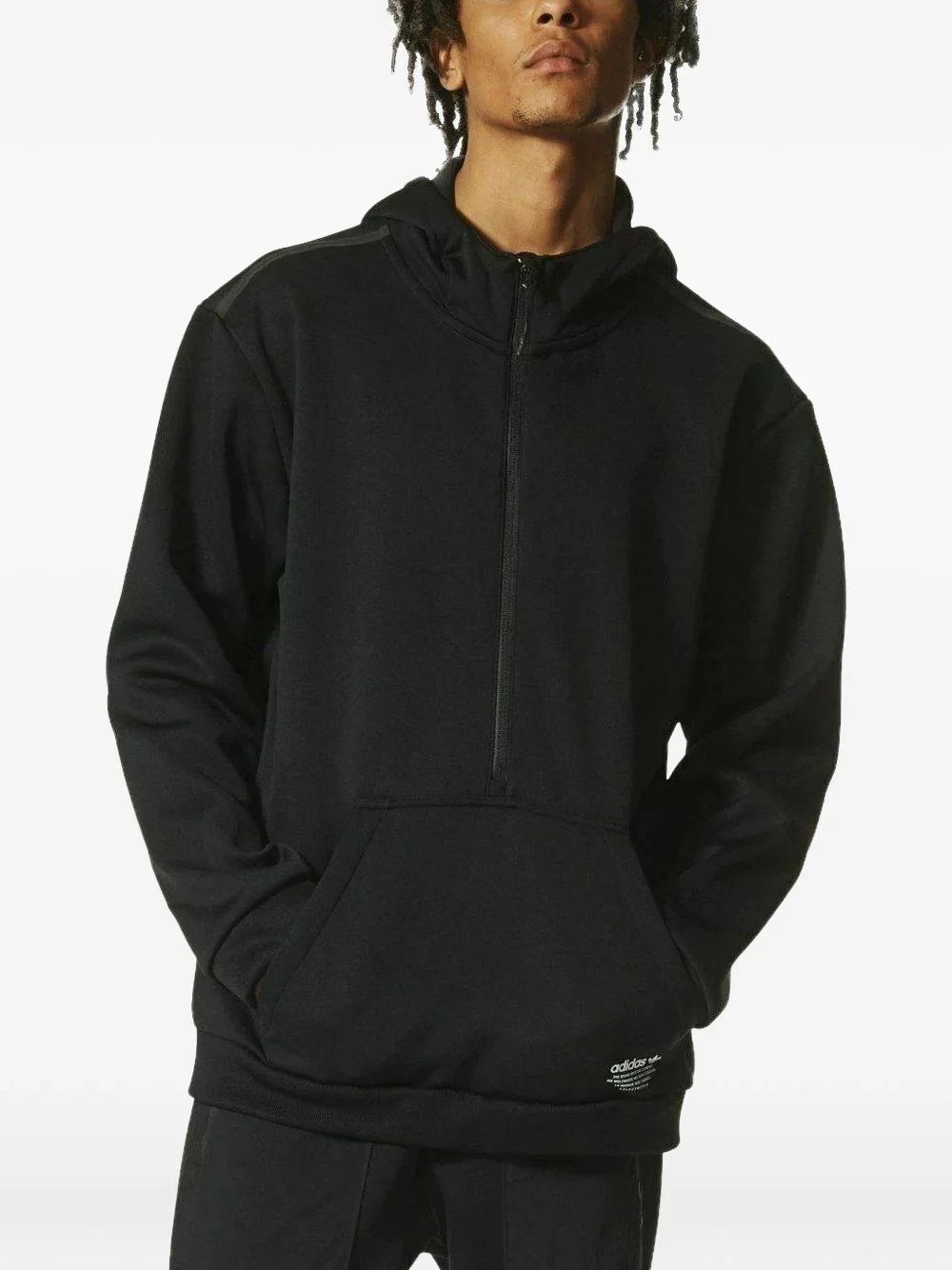 zip-neck hoodie - 1