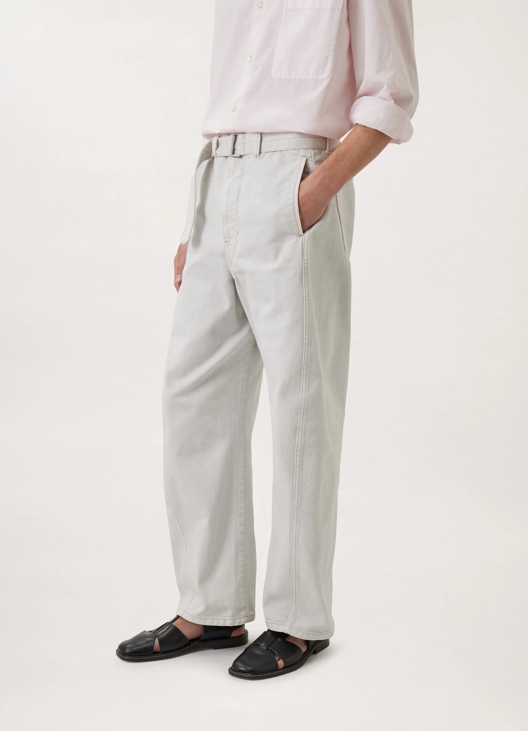 TWISTED BELTED PANTS
SNOWY HEAVY DENIM - 6