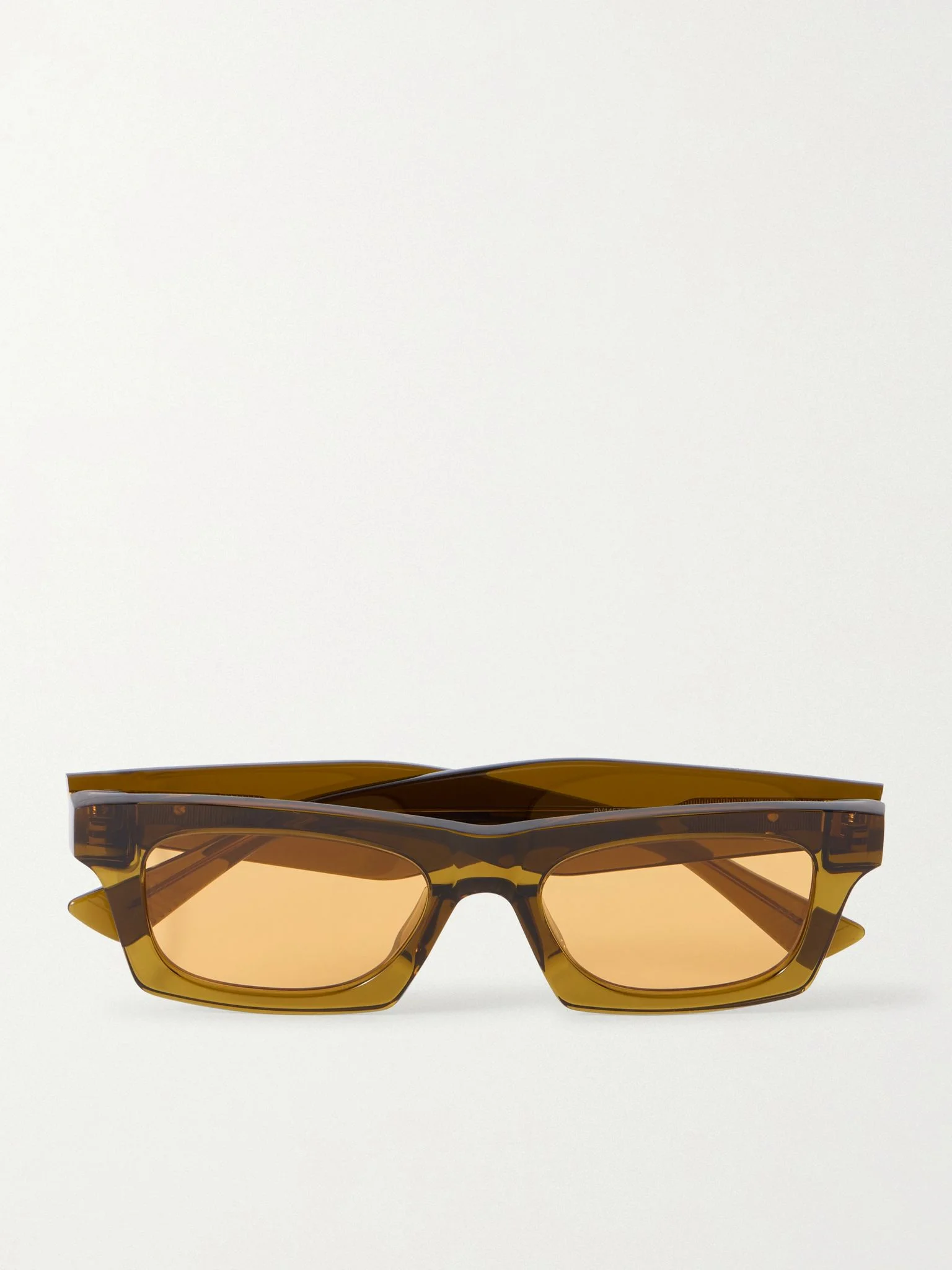 Ribbon square-frame acetate sunglasses Brown - 1