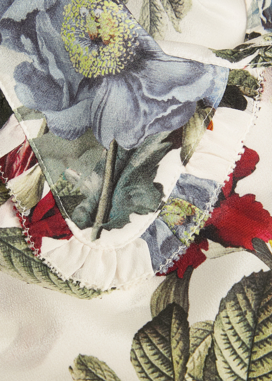 Alice + Olivia Martel Floral-print Silk-chiffon Blouse - 5