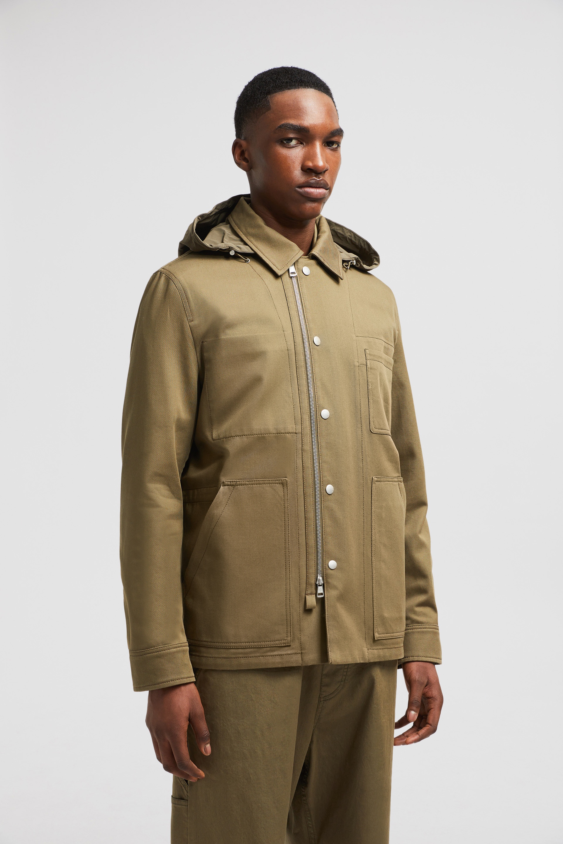 Guerledan Hooded Cotton Shirt Jacket - 3