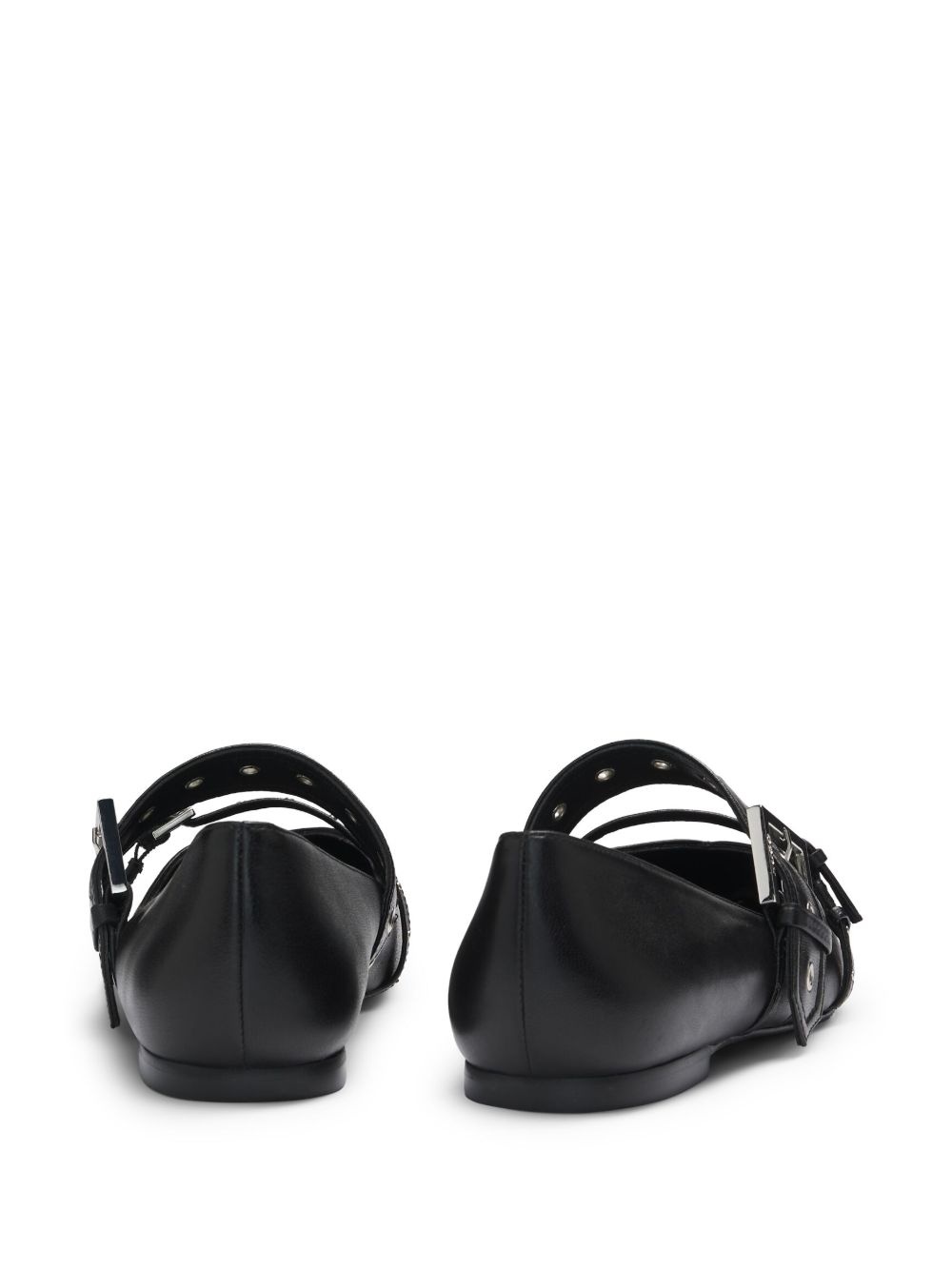buckled leather ballet flats - 3