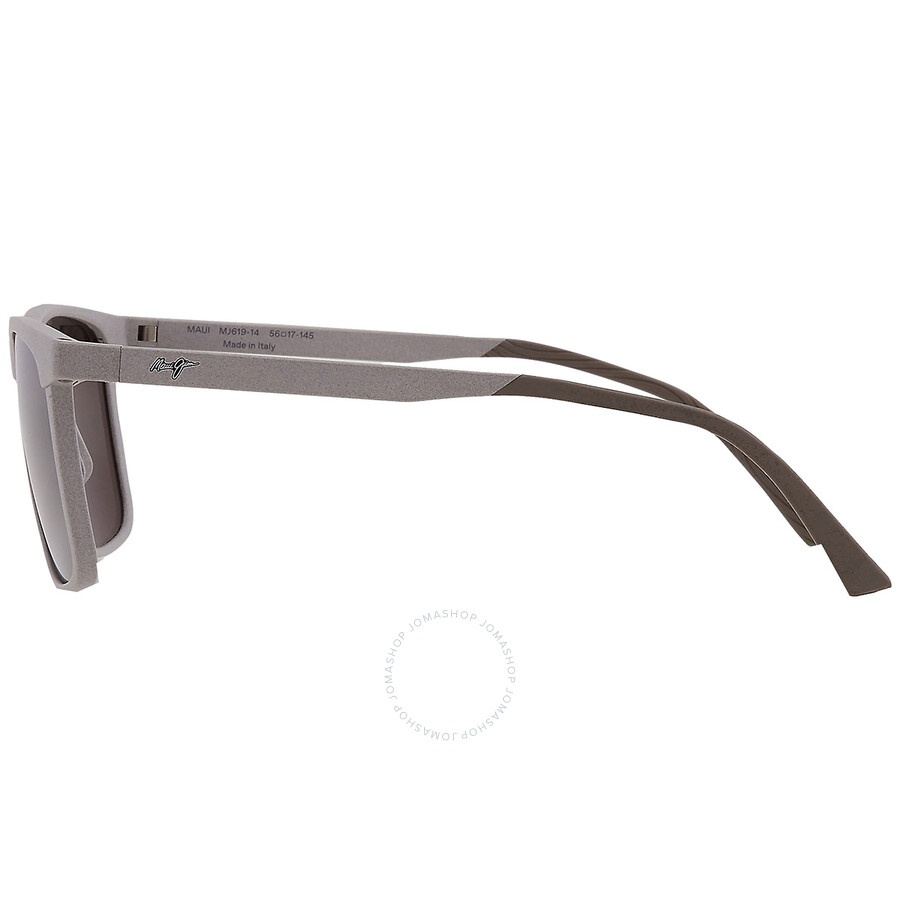 Maui Jim Makamae Neutral Grey Rectangular Men's Sunglasses 619-14 56 - 5