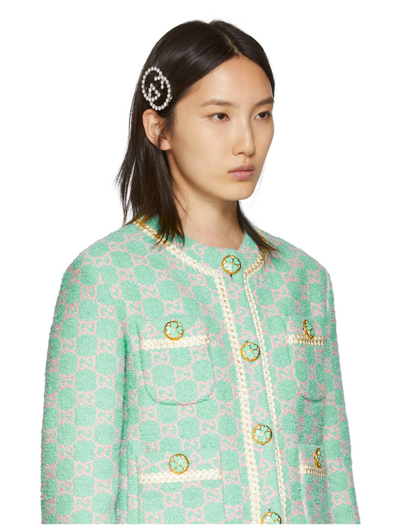 Silver Interlocking G Hair Clip 3