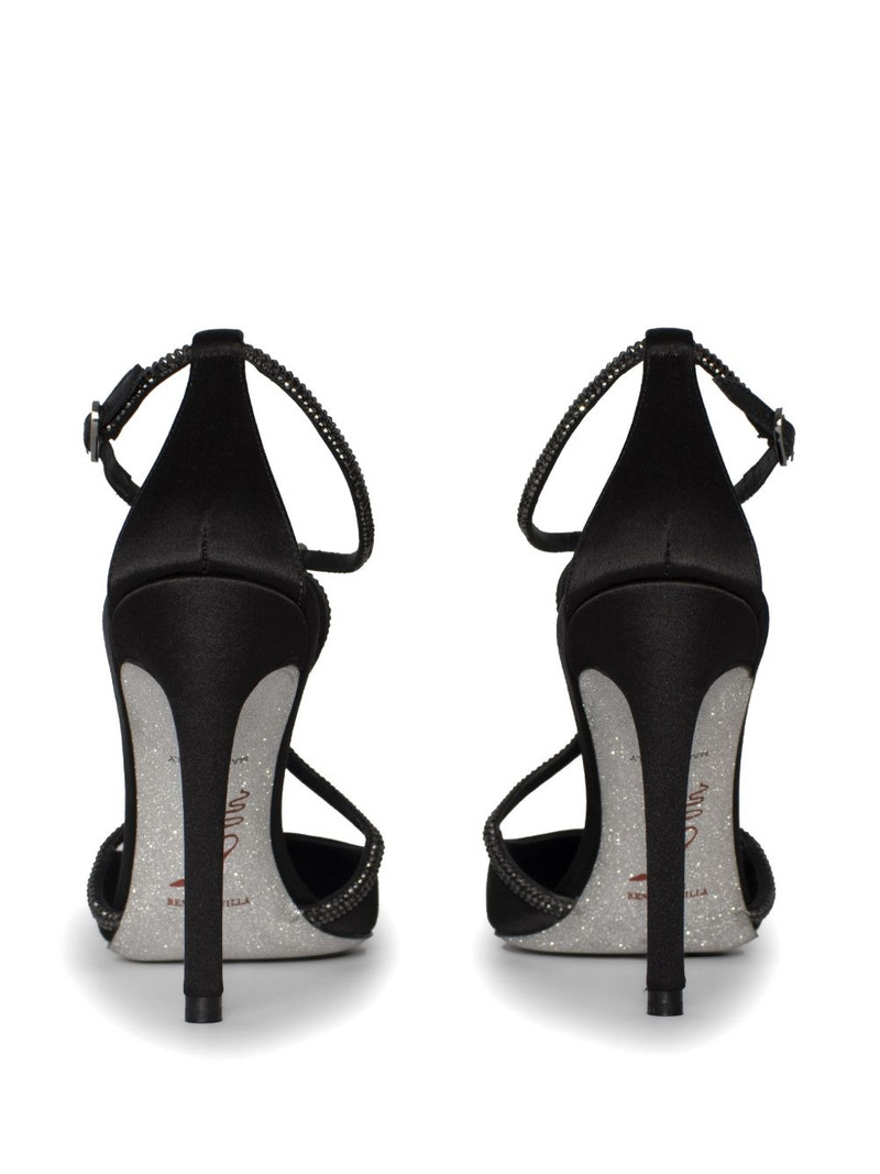 RENE CAOVILLA crystal-embellished satin pumps outlook