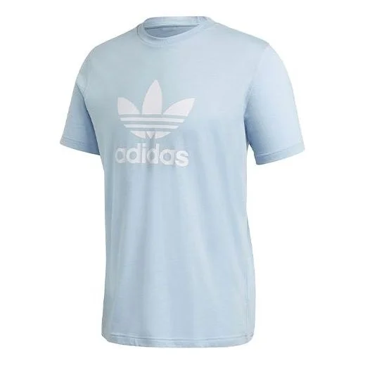 adidas originals Chest Logo Sports Short Sleeve Pink Blue FM3794 - 1