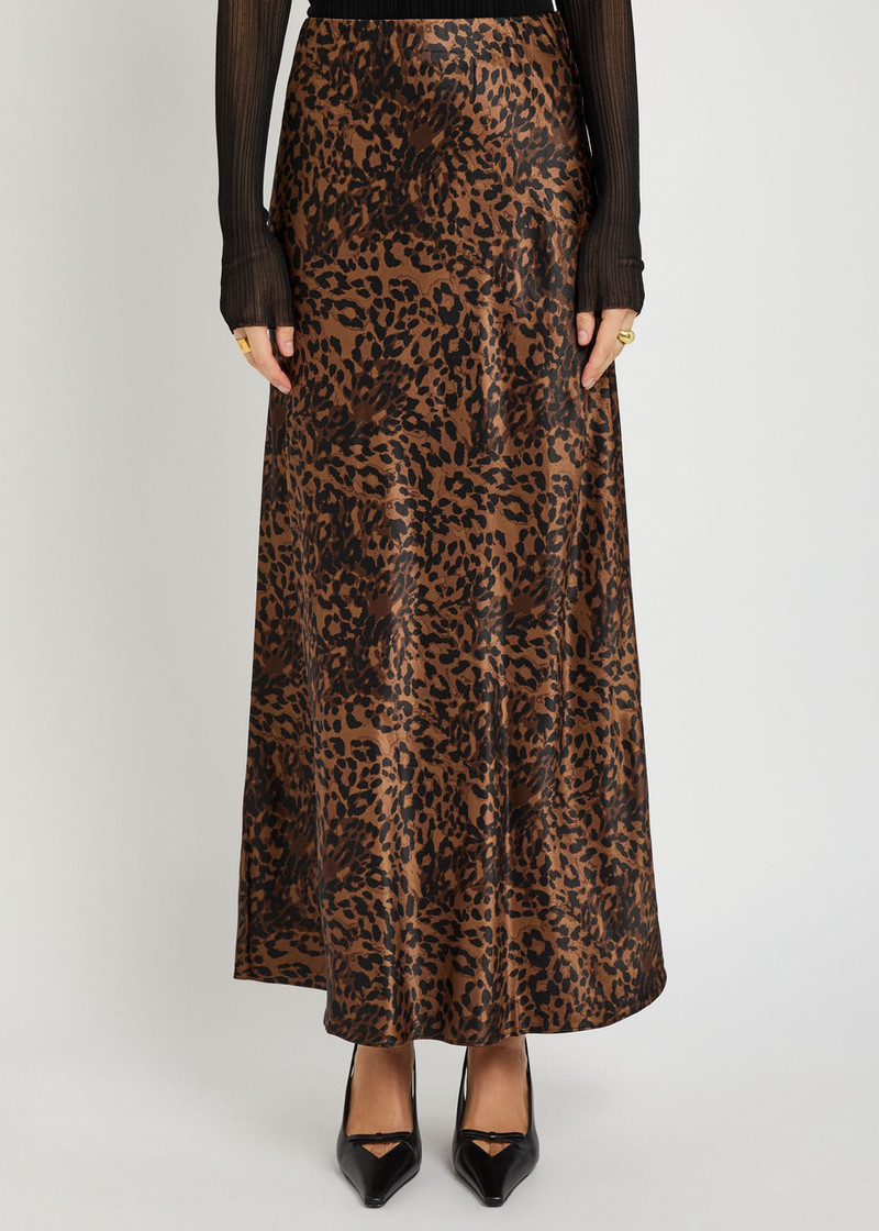Rails Rails Romina Leopard-print Satin Maxi Skirt outlook