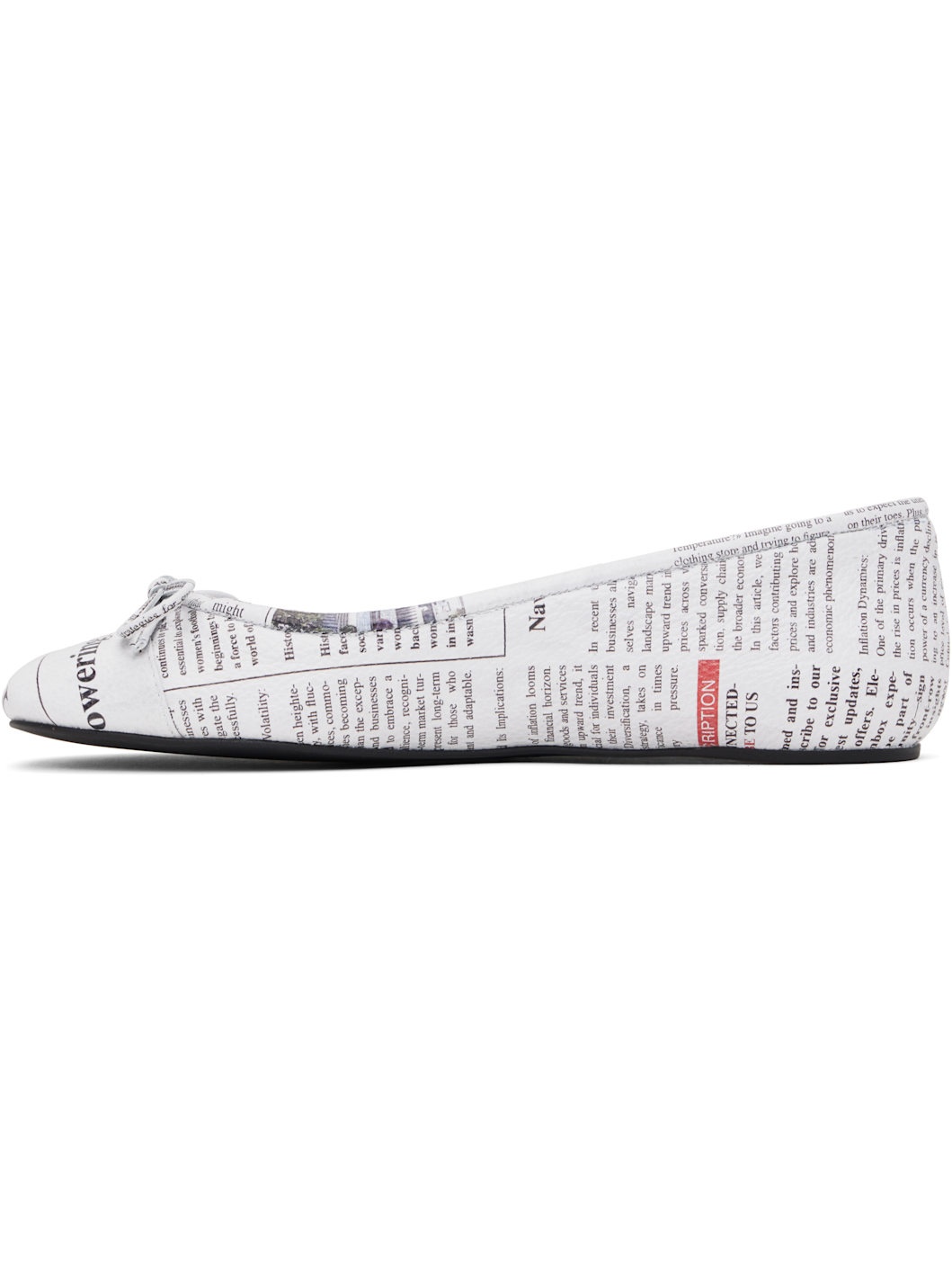 ABRA Multicolor Newspaper Ballerina Flats | REVERSIBLE