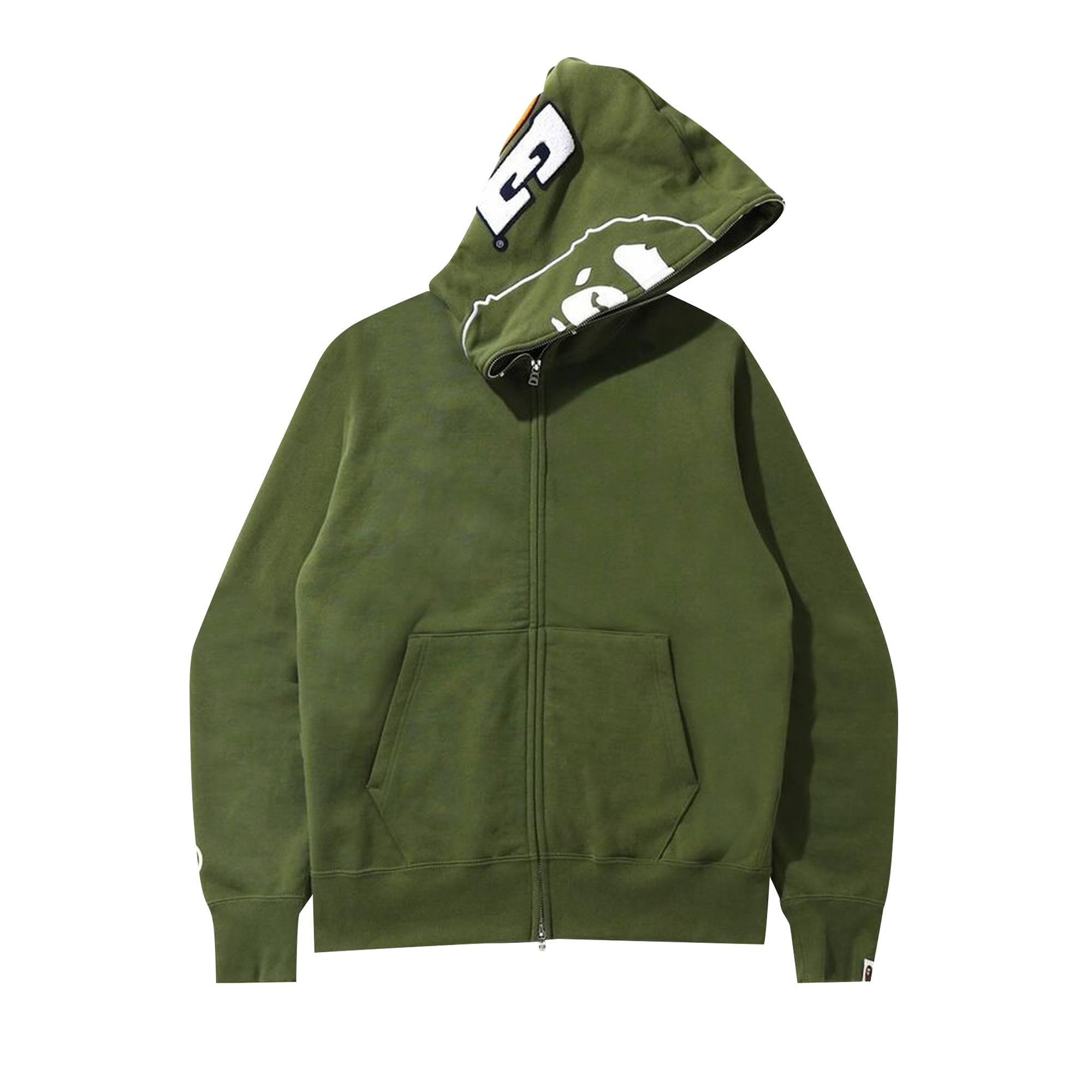 BAPE 2nd Ape Full Zip Hoodie 'Olive' - 1