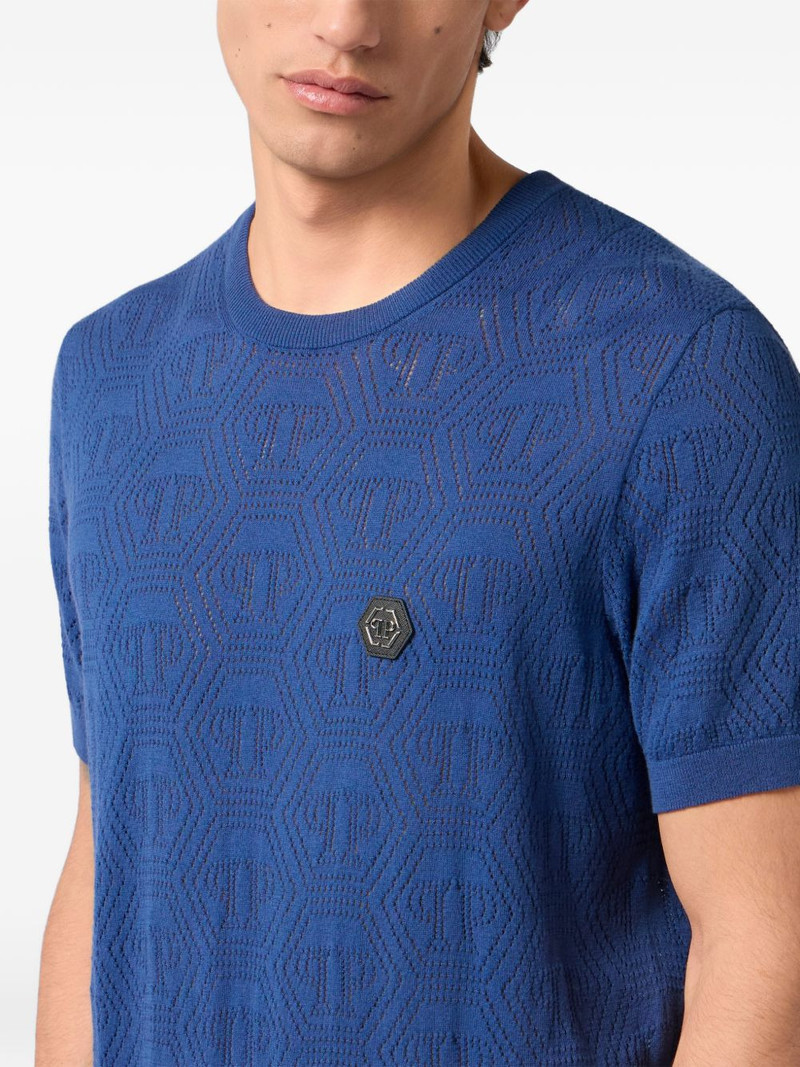 monogram-pattern T-shirt 4