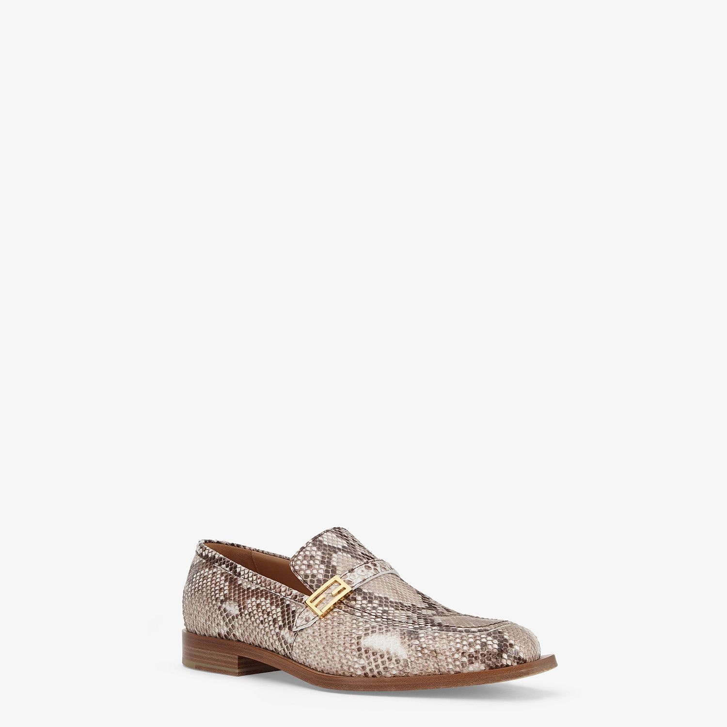 Beige python loafers - 2