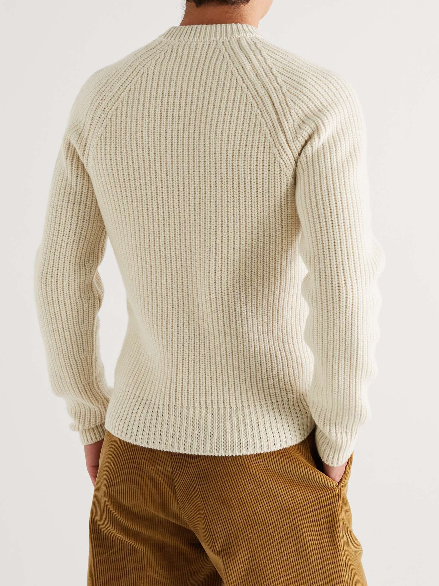 Ribbed Cashmere Mock-Neck Sweater - 4