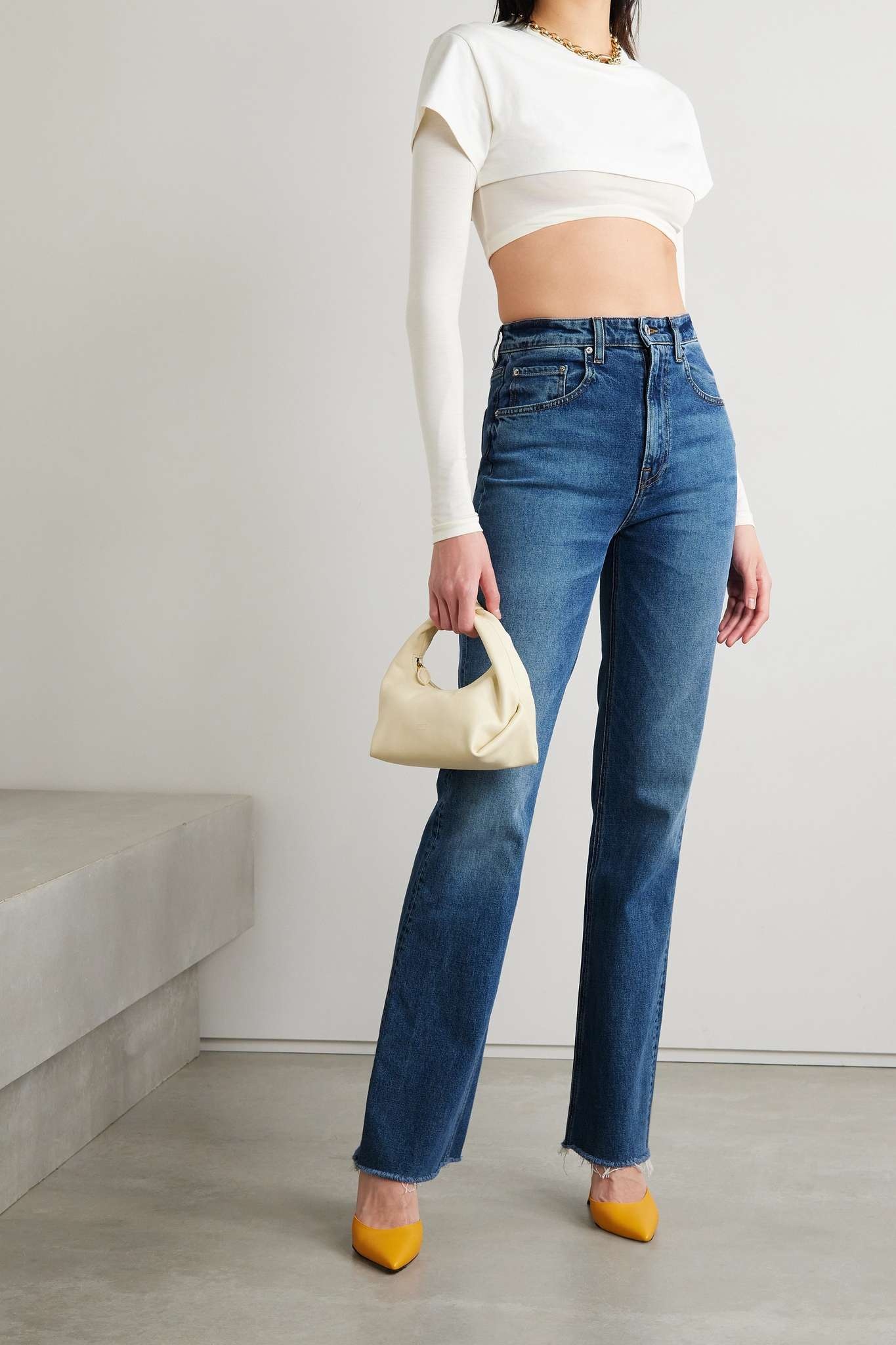 Melanie frayed high-rise bootcut jeans - 2