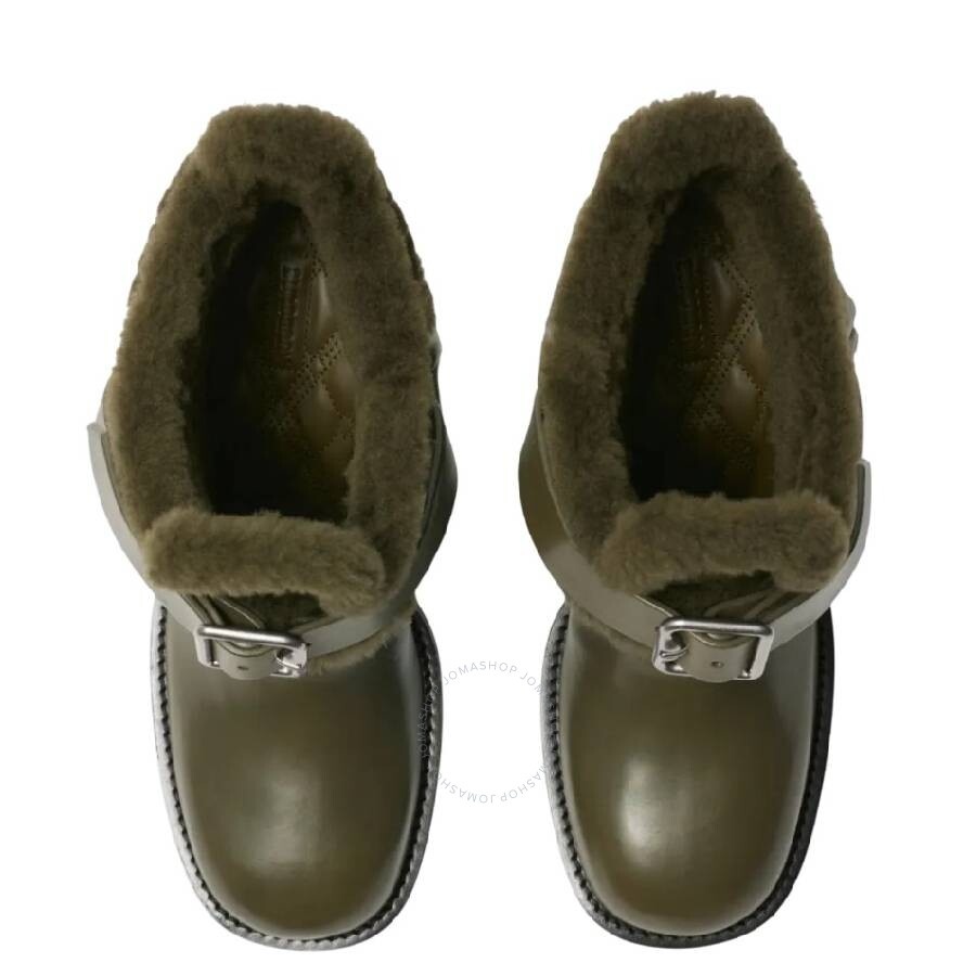 Burberry Leather-shearling Stirrup Boots - 4