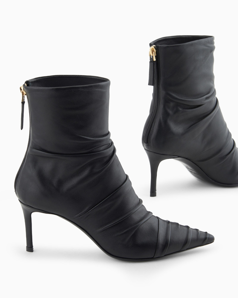 GIORGIO ARMANI NAPPA LEATHER ANKLE BOOTS outlook