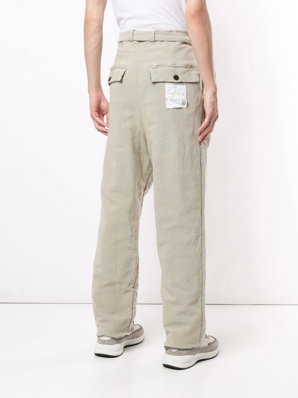 shrank straight leg trousers - 4