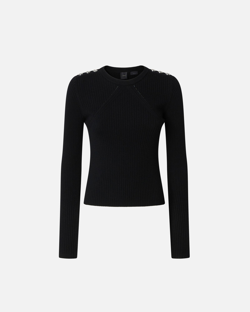 LONG-SLEEVED RIBBED WOOL SWEATER 1