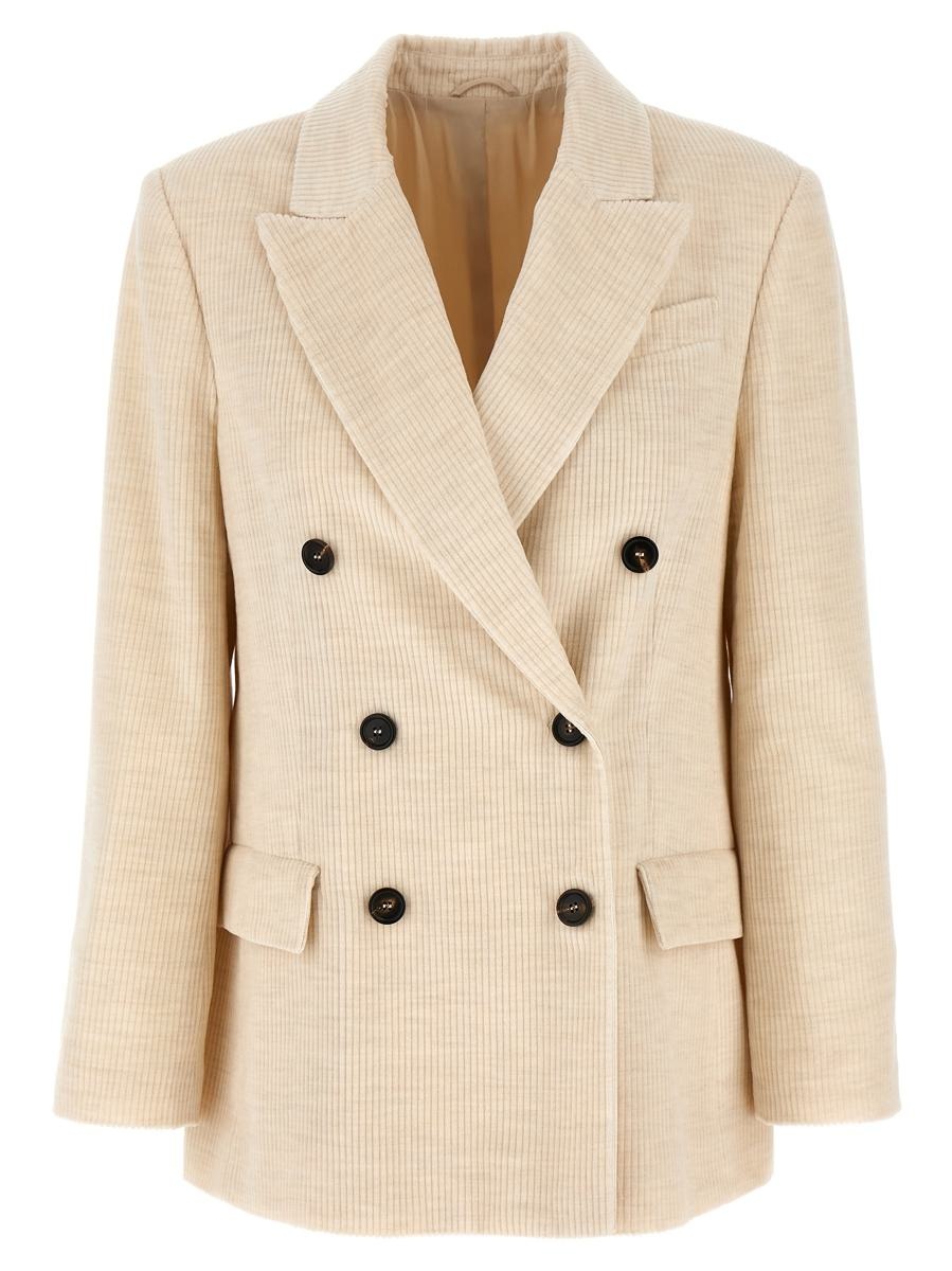 Brunello Cucinelli BRUNELLO CUCINELLI RIBBED VELVET BLAZER - 1