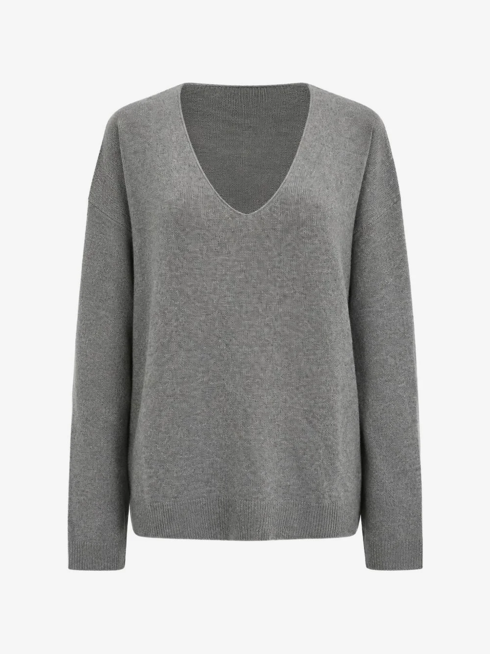 knitted V-neck sweater - 1