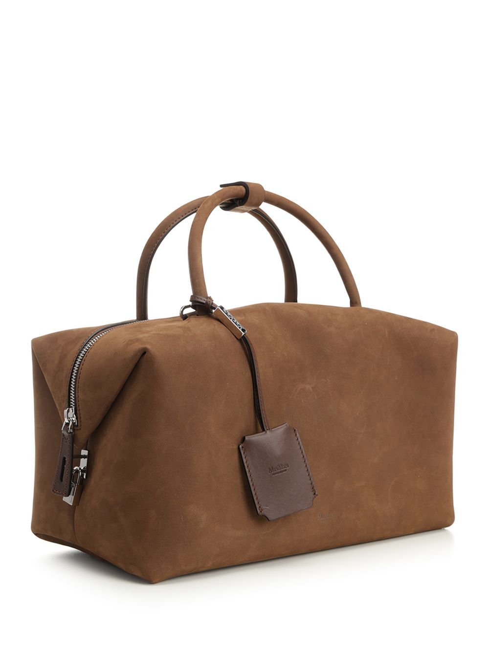 Hold All L Suede Square Bauletto Suede Handbag Handbags Brown - 2
