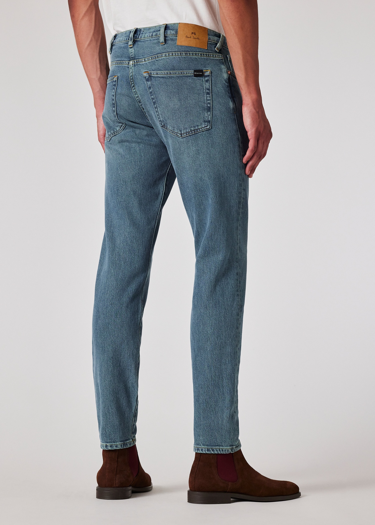 Tapered-Fit Antique Wash 'Organic Vintage Stretch' Jeans - 5