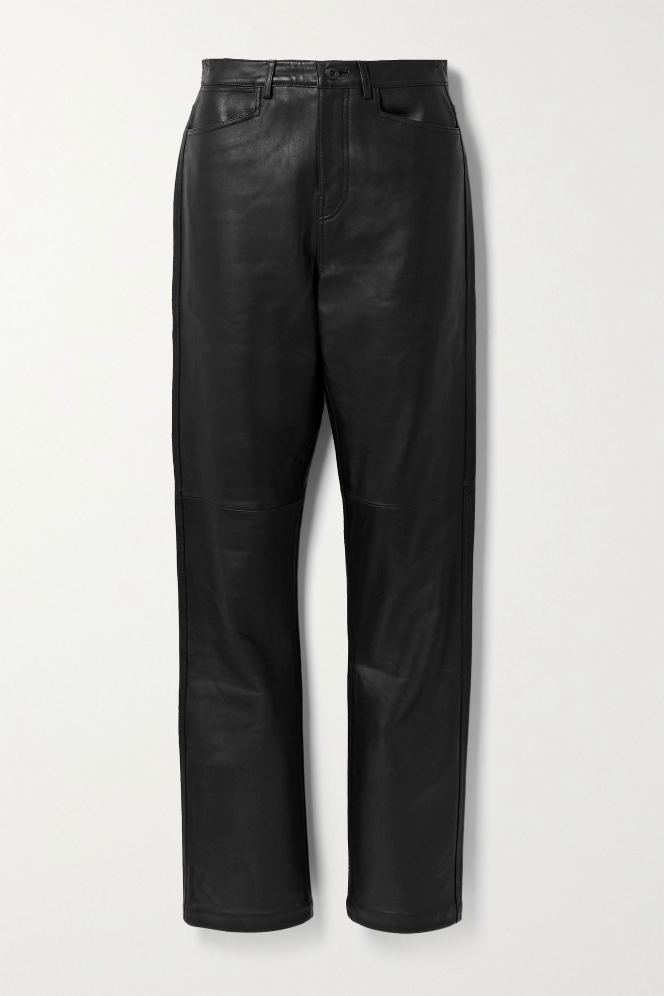 Leather straight-leg pants  - 1